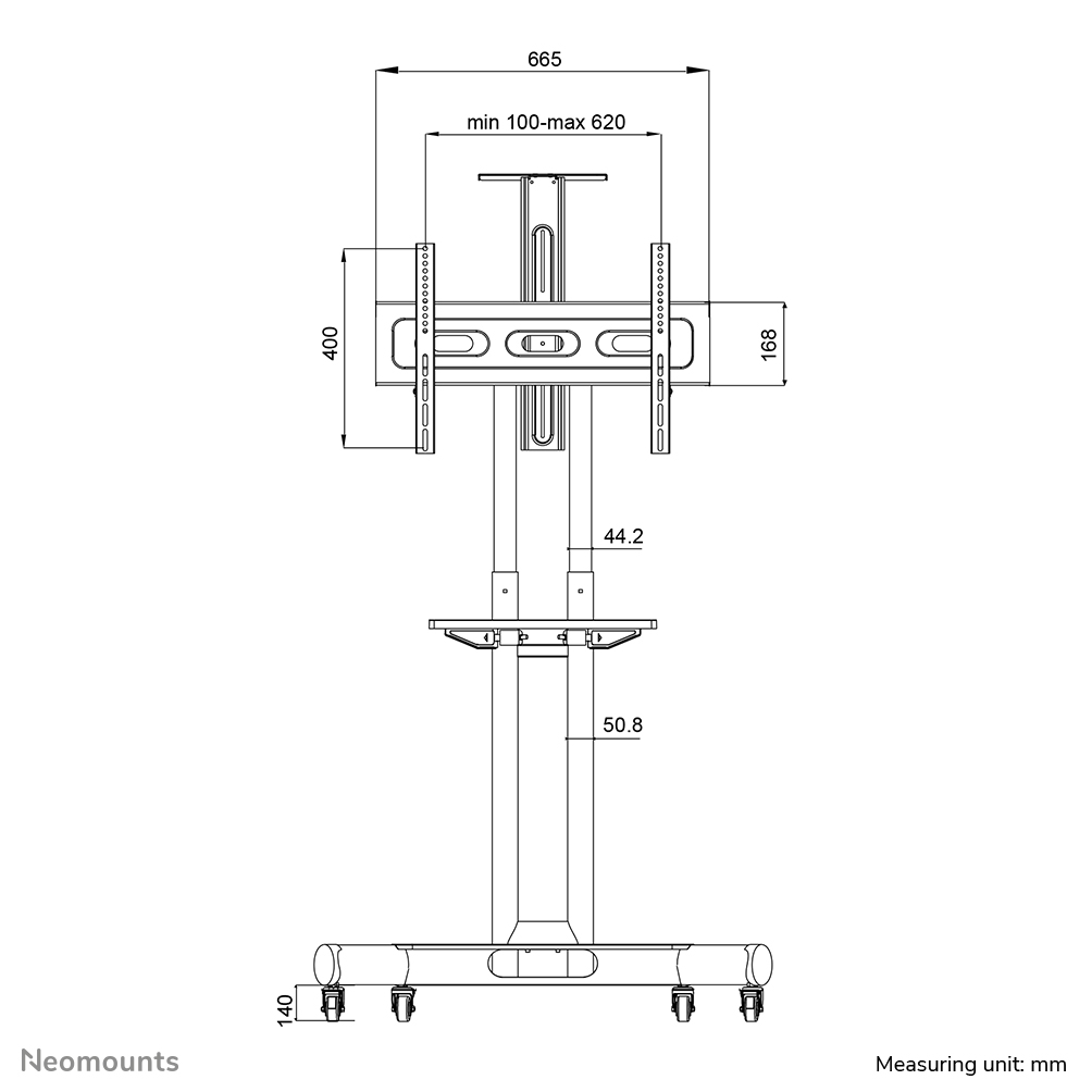 Neomounts NM-M1700BLACK Carrello TV 32-75"